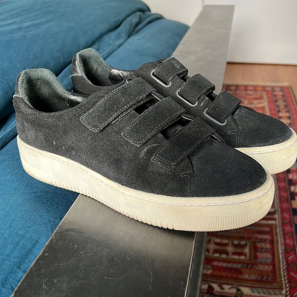 Sandro black suede Velcro sneakers 40 / 10